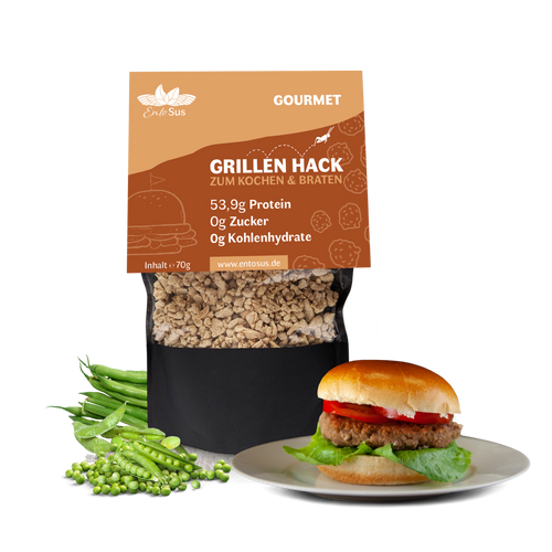 Grillenhack | Texturiertes Grillenprotein| Hackfleischersatz aus Grillen 70g (ergibt ca. 300g)