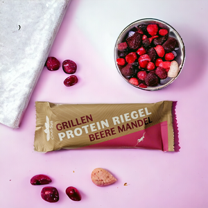 Grillen Protein Riegel Beere Mandel