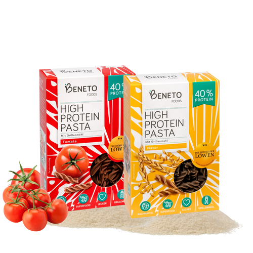 Probierpaket High Protein Pasta | 1x Natur & 1x Tomate | 2x 200g