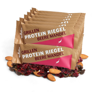 Grillen Protein Riegel Beere Mandel