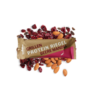 Grillen Protein Riegel Beere Mandel